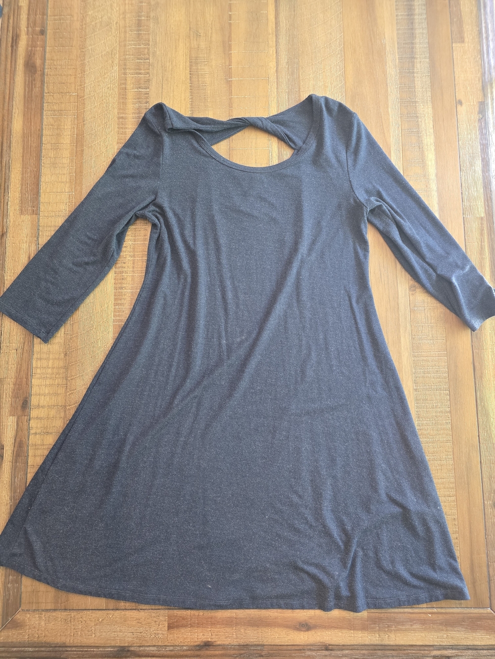 Navy Blue Twist Back Swing Dress Size Large